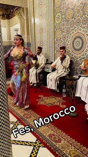 Belly Dancer Performs Traditional Moroccan Dance in Fes