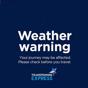 Due to severe weather in the north of England, which is causing flooding on many routes, customers are advised not to travel for the remainder of Wednesday 1 January. Please also check before any travel on Thursday 2 January: https://tpexpress.co.uk/travel-updates | TransPennine Express Trains