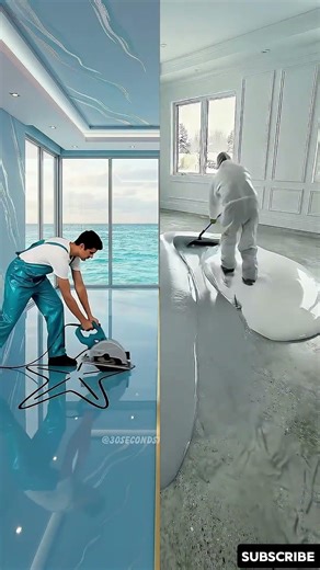 Luxury bedroom with emerald epoxy flooring 💖 #epoxy #epoxyfloor #floortransformation #satisfying