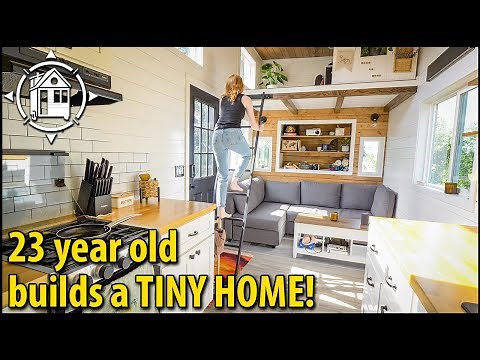 23 yr old works 2 jobs to build her own gorgeous Tiny House