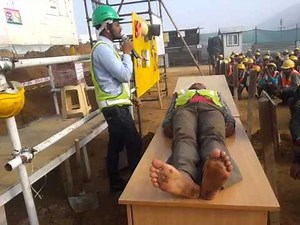 First aid training for Construction workmen