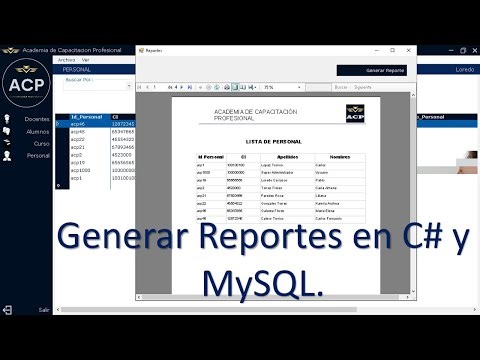 Generar reportes con ReportViwer en C# y MySQL Cap. 26.