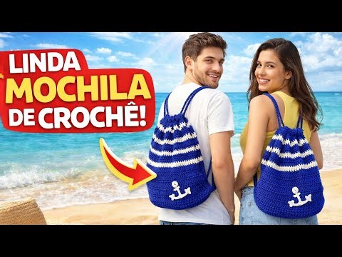 How to make a crocheted drawstring bag/backpack