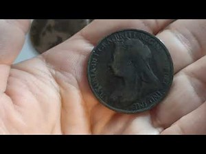 1896 one penny coin Victorian queen Victoria coins value and worth