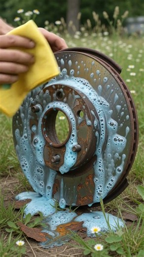 Clean Rusty Brake disc #clean #relax #relaxing #wash #ai