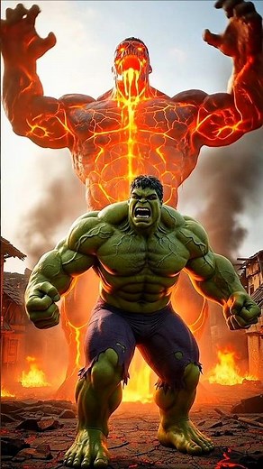 Hulk Saved The Entire Village From The Hand of The Lava Monster #hulk #superheroes