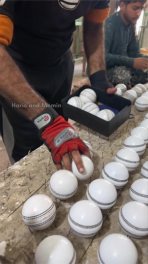 How cricket ball are made, psl cricket ball making process #hojajazbaati #psl #cricket #ball #making #process #skills