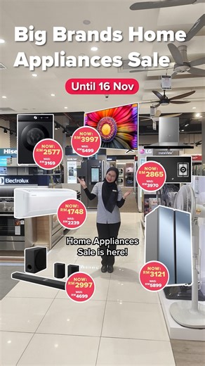 🏷 Harvey Norman Big Brands Home Appliances Sale Looking to upgrade your home? Now’s the perfect time! Harvey Norman’s Big Brands Home Appliances Sale is bringing you massive savings across top global brands — Samsung, LG, Hisense, Panasonic, Sharp, and Fotile. 🔥 ✨ Must-see deals include: ✅ Up to 60 months instalment with 0% interest ✅ Exclusive vouchers worth up to RM700 Whether you’re upgrading your kitchen, laundry, or living room setup, this is your chance to get premium appliances at unbea