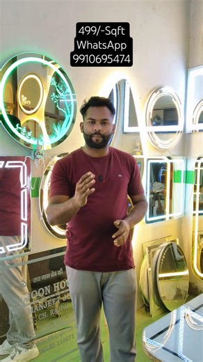 499/- sqft LED Touch Mirror #beelight