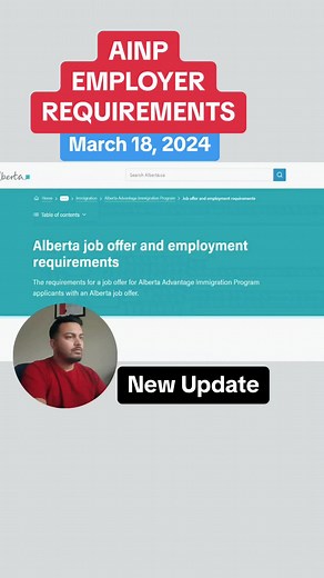 Alberta Advantage Immigration Program. alberta implemented employer requirements to be eligible For AINP. Contact in bio. #aipp #ainp #albertapnp #nomination #pnp #internationalstudent #studypermit #workpermit #workpermitcanada #immigration #lmia #tourismandhospitality #aos