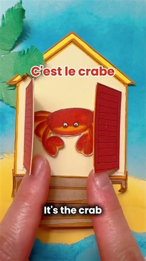 Toc, toc, toc! Qui est là? 🦀🫧 Crabe = crab | Learn French animal vocab