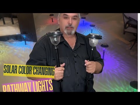 Color Changing Solar Path Lights Easy Setup Weatherproof