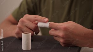 Crafting with Blue Tape A Comprehensive Step-by-step Guide to Creative Projects Stock Video