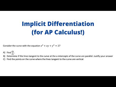 Implicit Differentiation (for AP Calculus!)