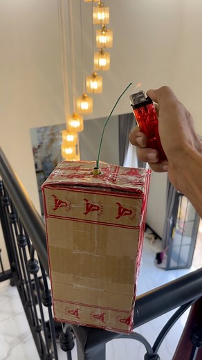 17K views · 22 reactions | experiment with lighting the wick of a firecracker box on the terrace of the house | Fix Aby | Facebook