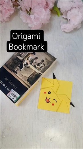 Diy Origami book mark/ cute pikachu /paper craft #trending #viral shorts