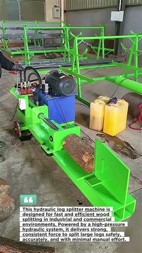 Powerful Hydraulic Log Splitter Machine | Industrial Wood Splitting Technology