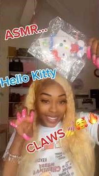 ASMR | HELLO KITTY | CLAWSSS #asmr #asmrsounds #asmrvideo #hellokitty #claws #longnails #shorts