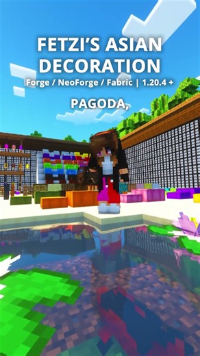 Some beautiful Asian-themed decorations for Minecraft