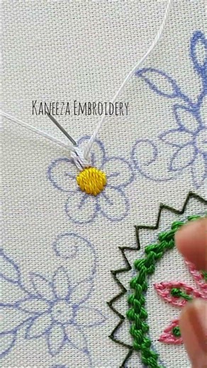 easy flower embroidery design #embroidery