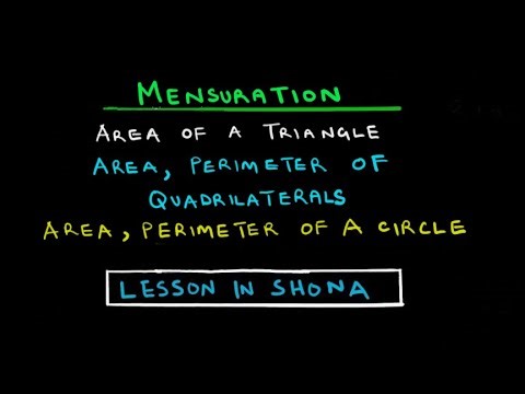 Triangle, Square, Rectangle, Trapezium, Circle etc | Lesson 6.0 | Cluster 6: Mensuration | In Shona