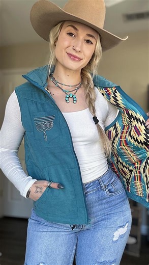 Y’all love our boot stitch vest so we had to bring in a new color! Turquoise available online now and we are obsessed! 鸞曆 ️ Link in bio to shop the drop! www.gunpowderandglamboutique.com | Gunpowder and Glam Boutique | Facebook