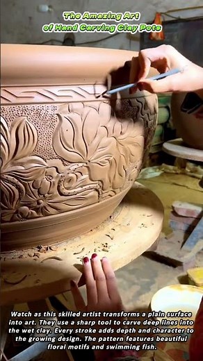 The Amazing Art of Hand Carving Clay Pots
