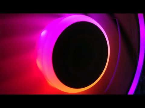 Rainbow RGB CPU Cooler Fan Showing All Of Its Colors