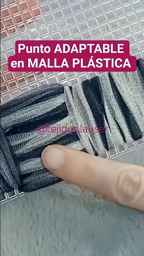 How to make a stitch on plastic mesh that adapts to any size? #tejidoslauser