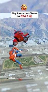 Sky Launcher Chaos in GTA 5 😱 #gta #gta5 #viralgaming #gtarobbery #gaming