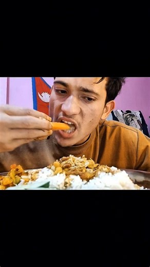 dal bhat tarika eating 😍 #mukbang #mukbangshorts #shorts #challengevideo