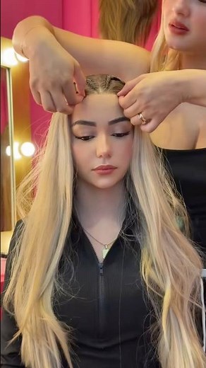 How to glue and braid a realistic wig ✅😱 #wigs #wigscolombia #hairstyle