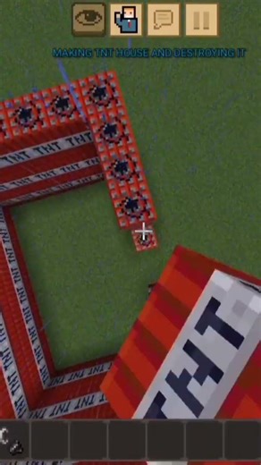 Making tnt house and destroying it #minecraft