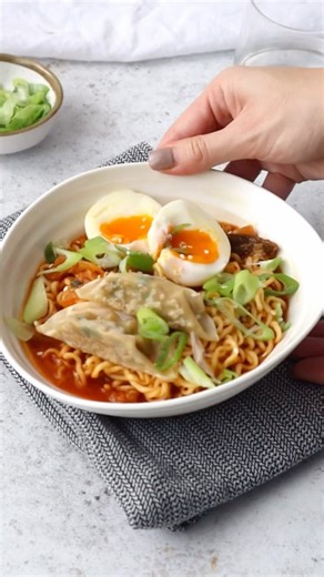 Whipping up my Japanese-inspired Spicy Kimchi Ramen today