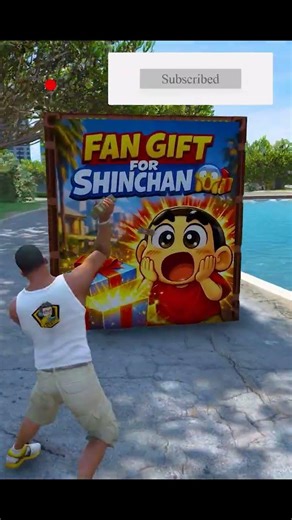 😱 Shinchan Got a Secret Gift from His Girlfriend 🎁💖 Franklin Shocked! ☠️ #gta5 #shorts #gta5telugu