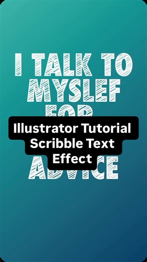 Gibbous on Instagram: "Learn to Make this Editable Scribble Text in this Adobe Illustrator Tutorial. Let me guide you step-by-step in turning your normal text into a stylish scribble effect for your next graphic design project. For this effect to work best I highly recommend using a slab serif font. You’ll be able to adjust your text at any time in illustrator. _____ #graphicdesign #designtutorial"