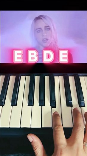 Ocean Eyes - Billie Eilish Easy Piano Tutorial #billieeilish #oceaneyes #easy #piano #shorts