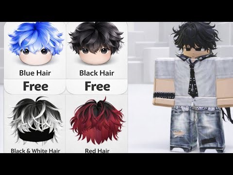 OMG!!! 😱 20+ Free Items Free Emo heads and Messy hairs(Roblox Free Avatar Items ‪@RoboXPlay_14‬)