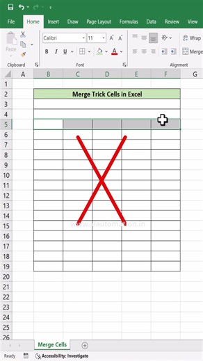 Merge Cells Like a Pro in Excel #excel #excelforbeginners #exceltutorial #exceltips