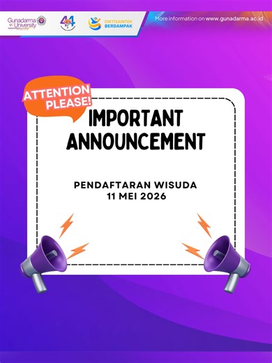Wisuda Universitas Gunadarma 2026: Siapkan Dirimu!