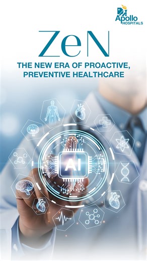 5.4K views · 146 reactions | Discover Zen by Apollo, a new era in preventive healthcare powered by advanced diagnostics and AI insights. From early detection to personalized health plans, it’s a smarter way to take control of your well-being. #ApolloHospitals #TouchingLives #BeProHealth #ProactiveHealth #ApolloZen | Apollo Hospitals | Facebook