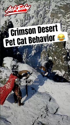 Crimson Desert Pet Cat Behavior 😂 Gameplay Funny Clip Tip Guide How Tame Bird #rpg #crimsondesert