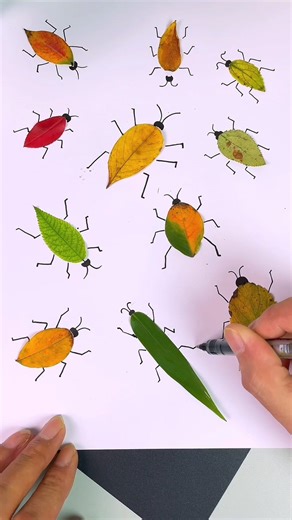 It turns out that insects made from leaves are also quite interesting #fblifestyle #Crafting | Art, Crafts and Journals