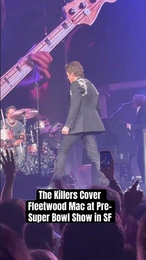 The Killers cover “Go Your Own Way” by Fleetwood Mac at their pre-Super Bowl show in San Francisco