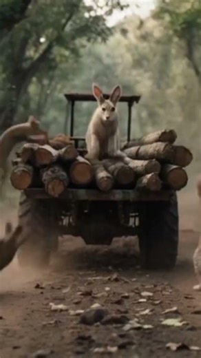 hardworking work of rabbit #rabbit # power