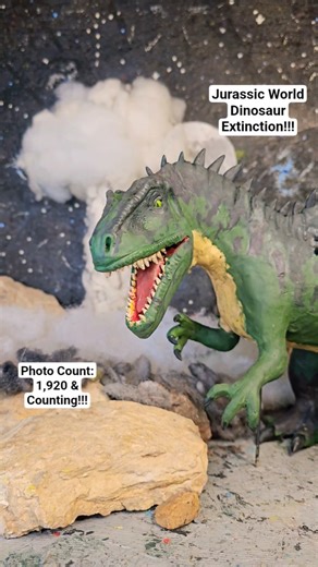 Jurassic World Stop Motion - Monsterverse King Ghidorah Explosion Shock Wave #shorts