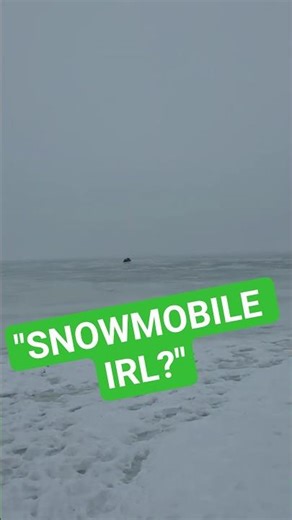 Snowmobile Racing The Melting River- In Real Life #shorts #winter #irl #frozenriver