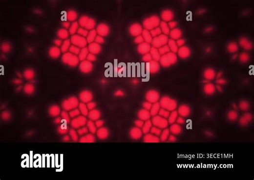 Abstract Red Geometric Pattern with Glowing Circles and Squares Stock Video Footage - Alamy