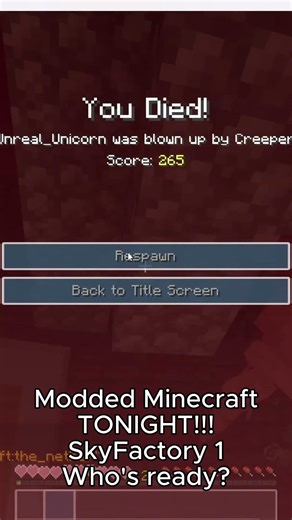 SkyFactory 1(Ep6) BLIND - Live Tonight 11:00 PM | Twitch & Kick | ‪@unreal_unicorn‬ #minecraft #gaming