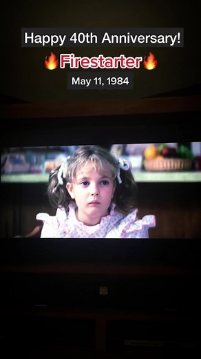 ‘Firestarter’ released in theaters 40 years ago today on May 11, 1984 🎥🔥 #80s #genx #favoritemovies #ilovethe80s #firestarter #80smovies #80sthrowback #80skid #childhood #memories #nostalgia #drewbarrymore #heatherlocklear #davidkeith #foryoupage